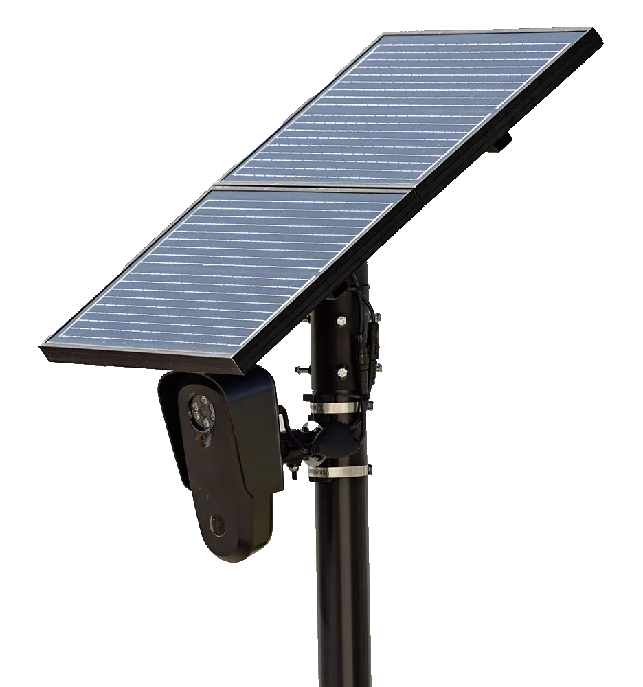 Flock Safety license plate reader camera mounted on a pole